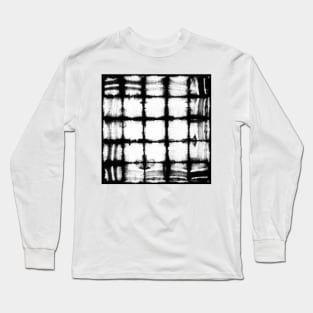 White squares with black ink lines Long Sleeve T-Shirt
